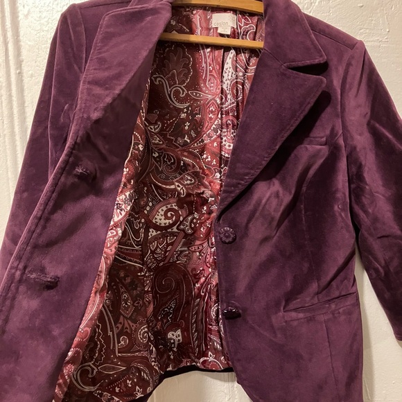 Caslon Velvet Fitted Jacket Petite Medium - Picture 3 of 5